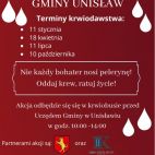 POBÓR KRWI NA TERENIE GMINY UNISŁAW