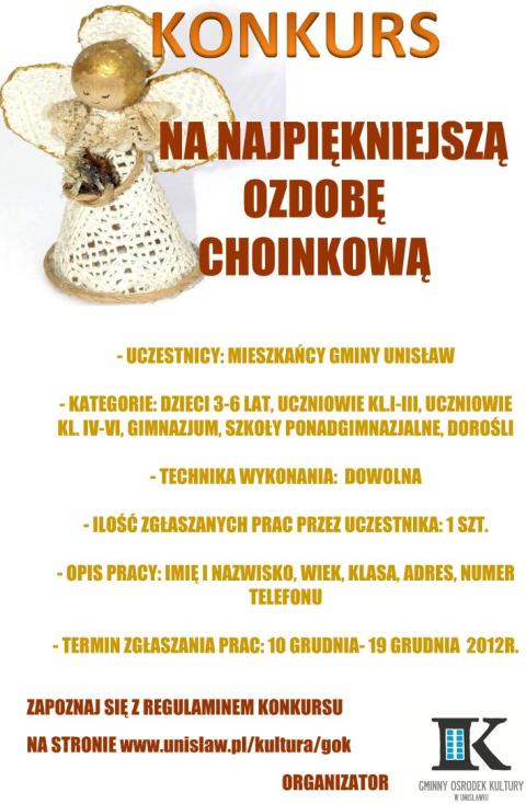 Konkurs na ozdobę choinkową