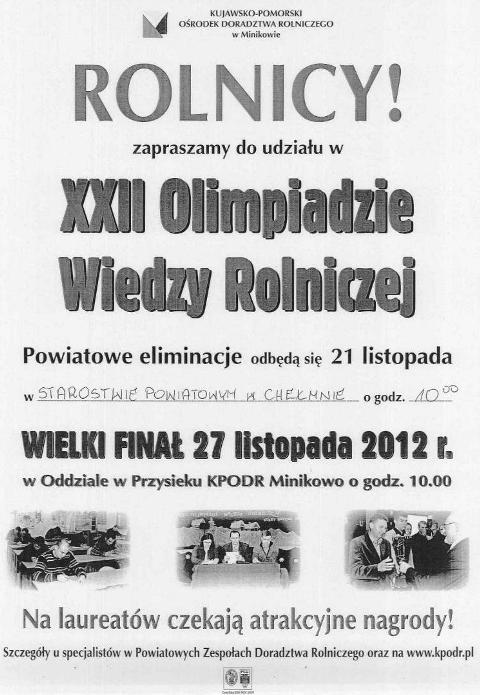 Olimpiada Wiedzy Rolniczej