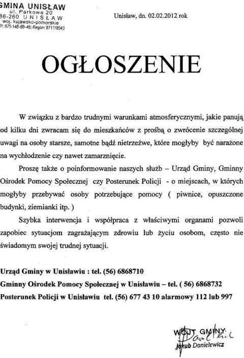 Ogłoszenie