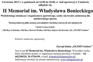 II Memoriał Władysława Bonieckiego