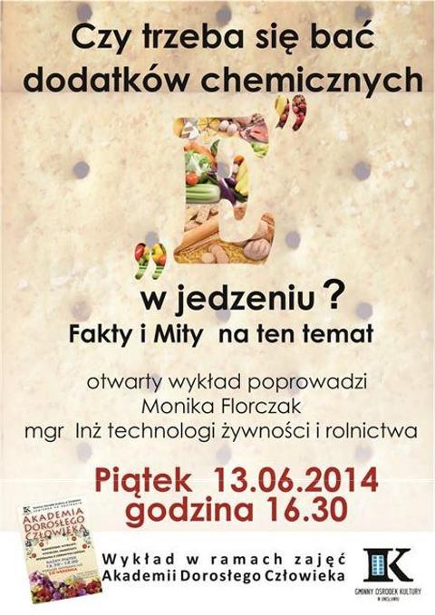 Dodatki chemiczne w jedzeniu - plakat