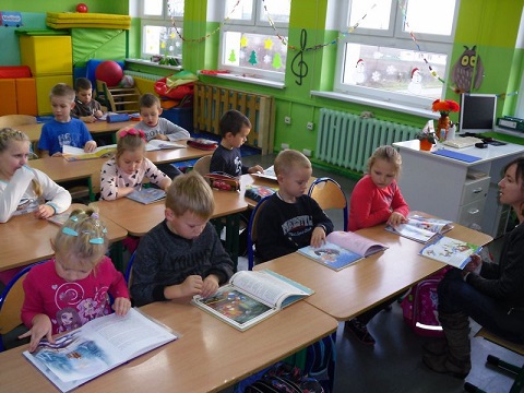 Zimowe pejzaże w bibliotece