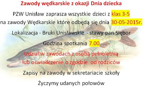 Zawody wędkarskie dladzieci