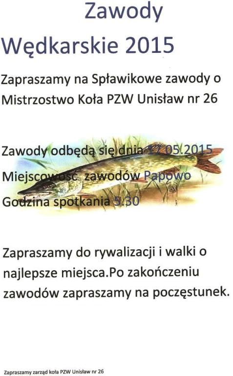 Zawody wędkarskie