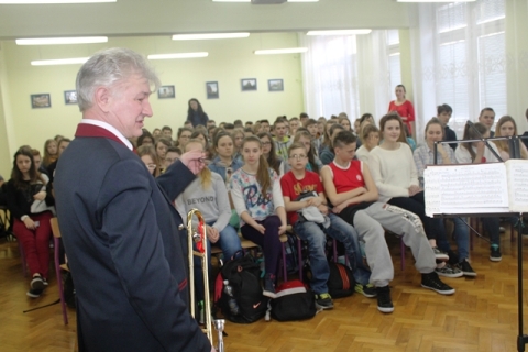 Orkiestra dęta w unisławskiej szkole