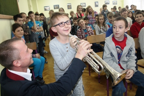 Orkiestra dęta w unisławskiej szkole