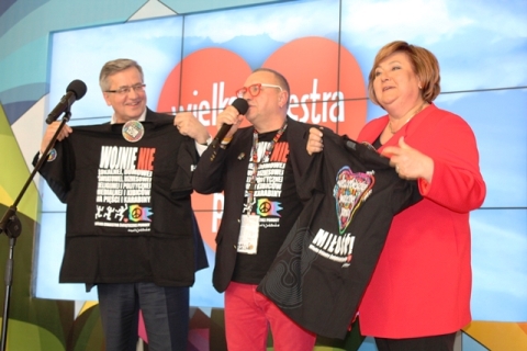 Podsumowanie WOŚP 2015 w pałacu prezydenckim