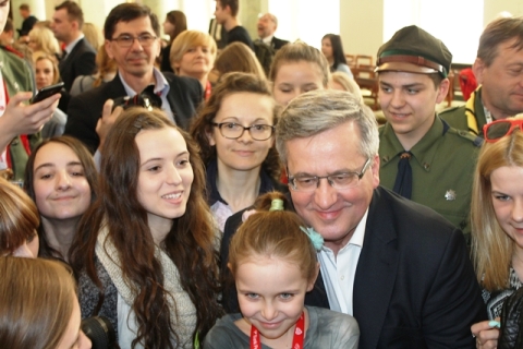 Podsumowanie WOŚP 2015 w pałacu prezydenckim