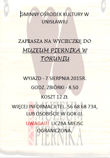 Plakat wycieczki