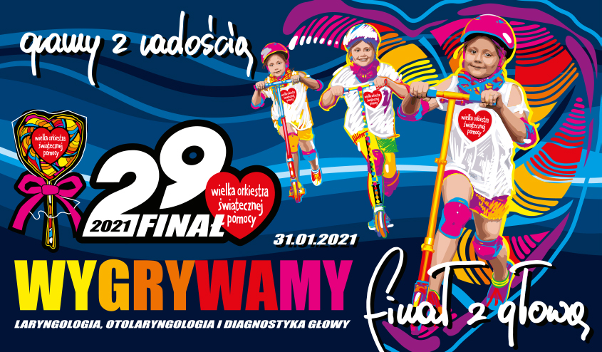 Grafika promująca 29 finał WOŚP. Gramy z radością